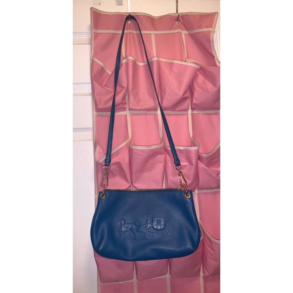 NWT AUTHENTIC Coach Teal Leather Crossbody Purse!